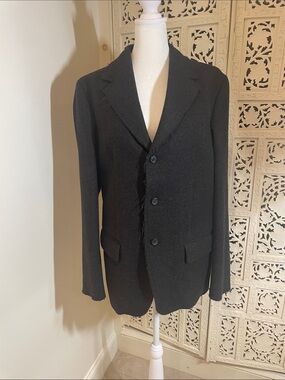 Vintage PRADA Black Three-Button Sport Coat